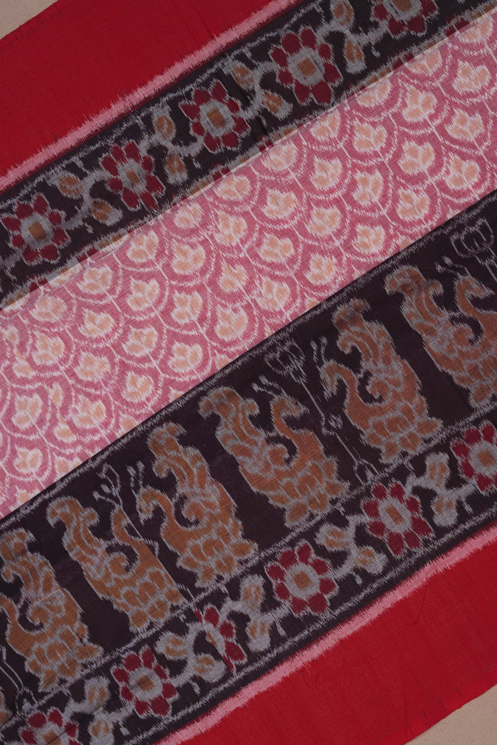 Image of Sambalpuri Cotton Pink Saree
