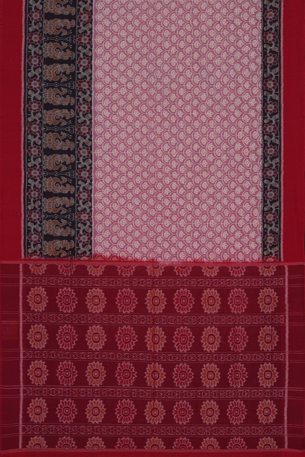 Image of Sambalpuri Cotton Pink Saree