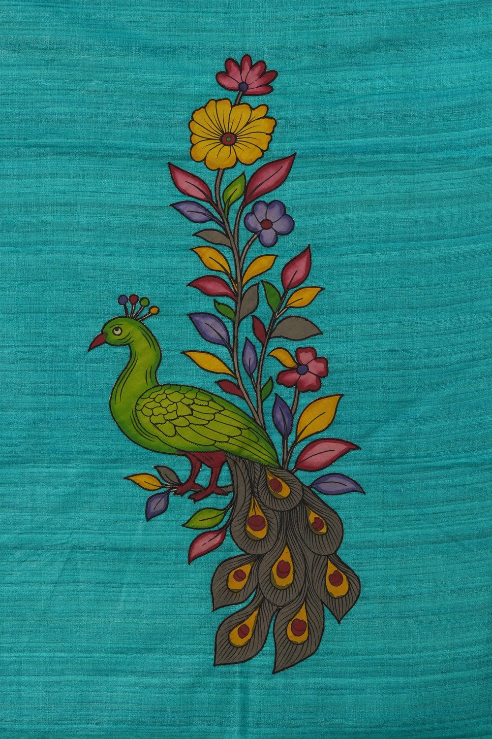 Image of Kalamkari Hand-Painted Kurta Fabric (1 Pcs)