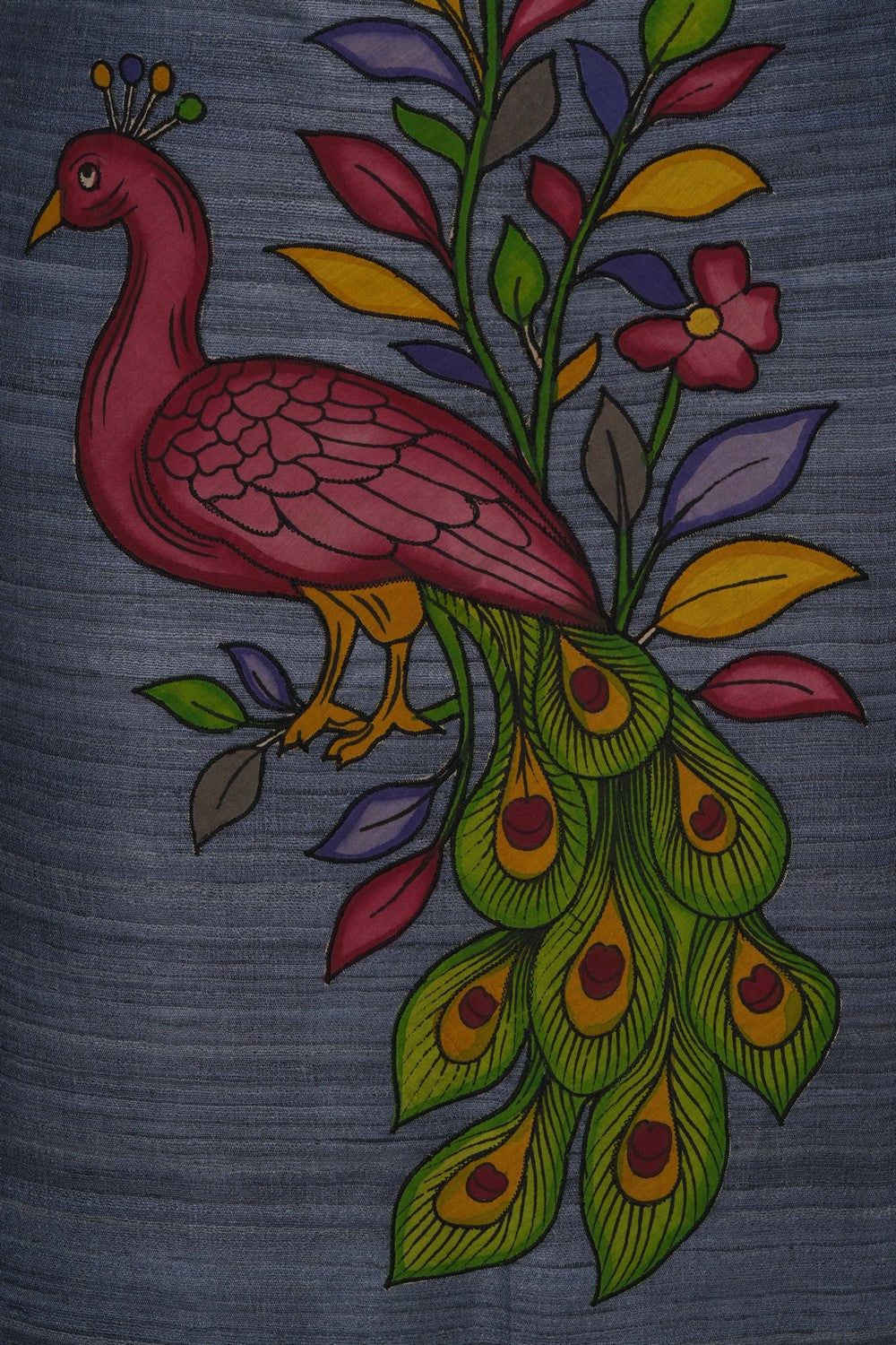 Image of Kalamkari Hand-Painted Kurta Fabric (1 Pcs)
