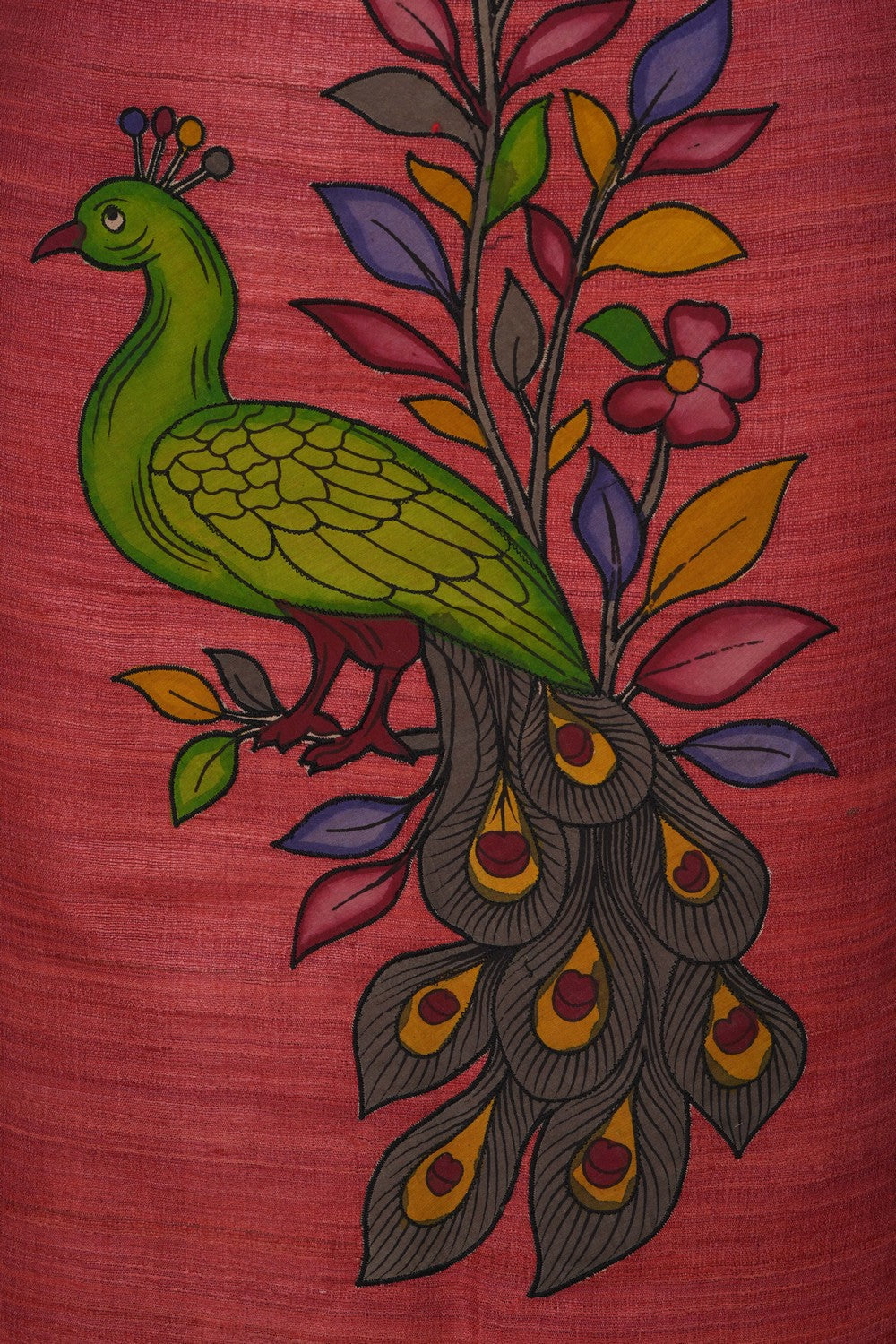 Image of Kalamkari Hand-Painted Kurta Fabric (1 Pcs)