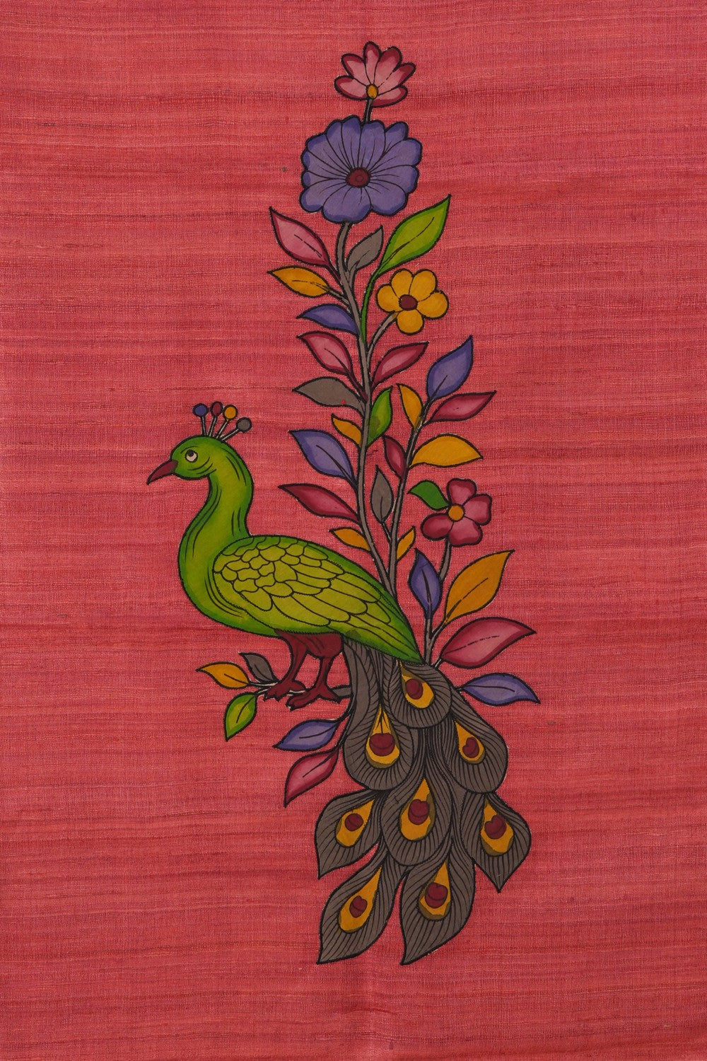 Image of Kalamkari Hand-Painted Kurta Fabric (1 Pcs)