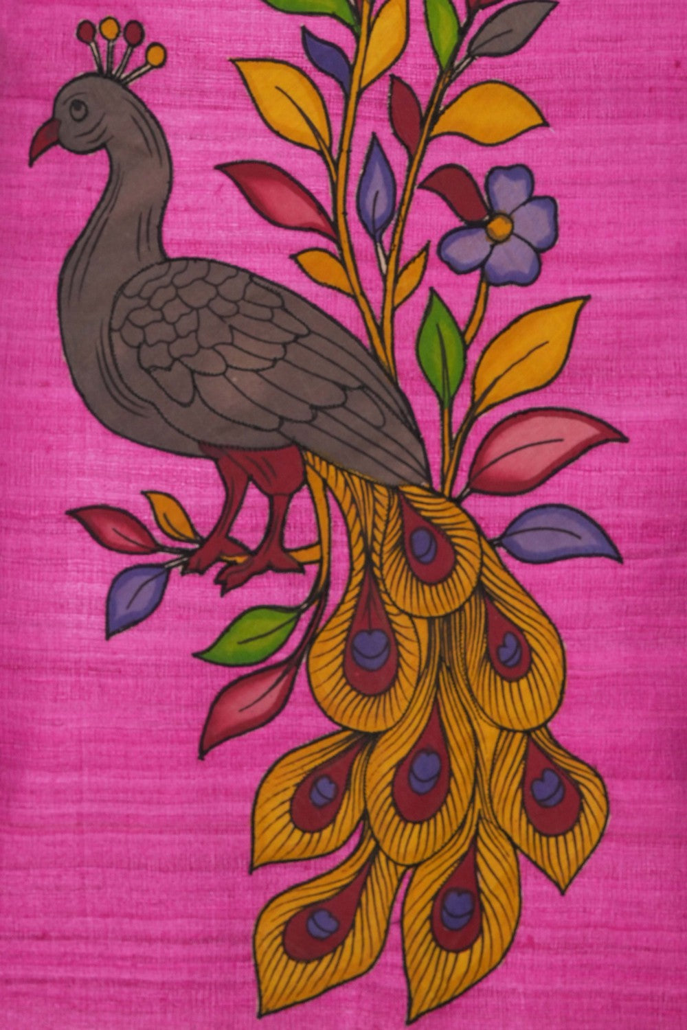 Image of Kalamkari Hand-Painted Kurta Fabric (1 Pcs)