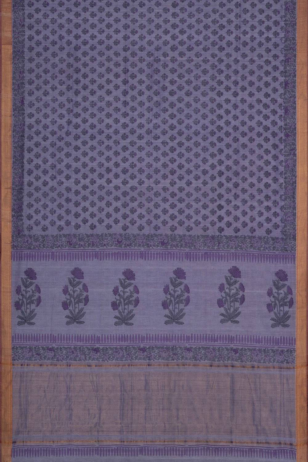 Image of Mangalagiri Cotton Purple Saree