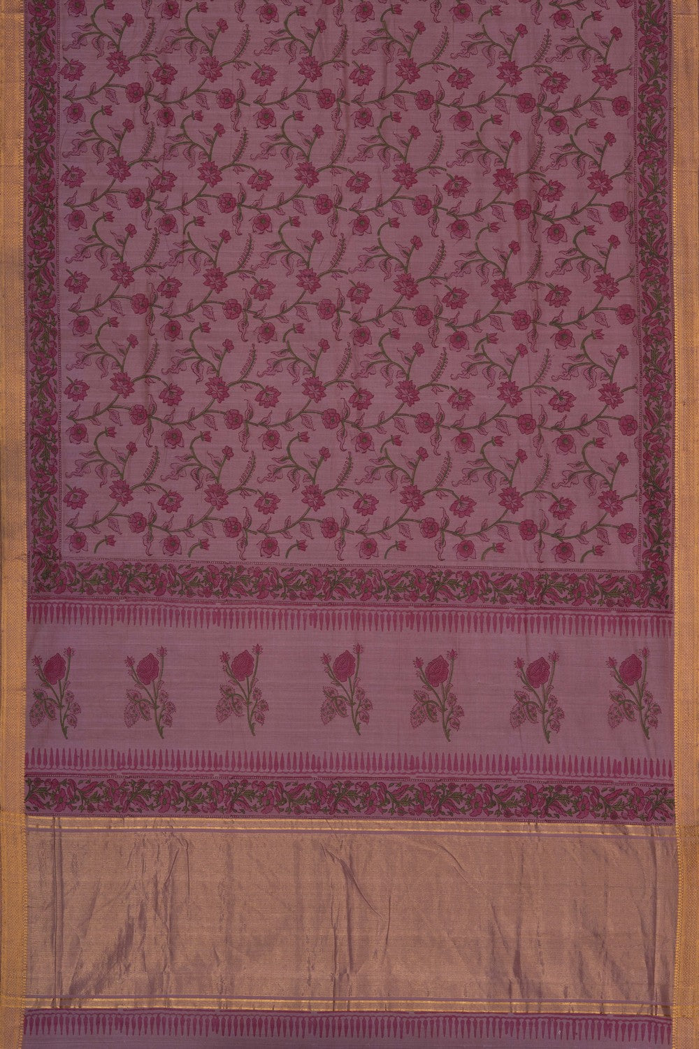 Image of Mangalagiri Cotton Pink Saree