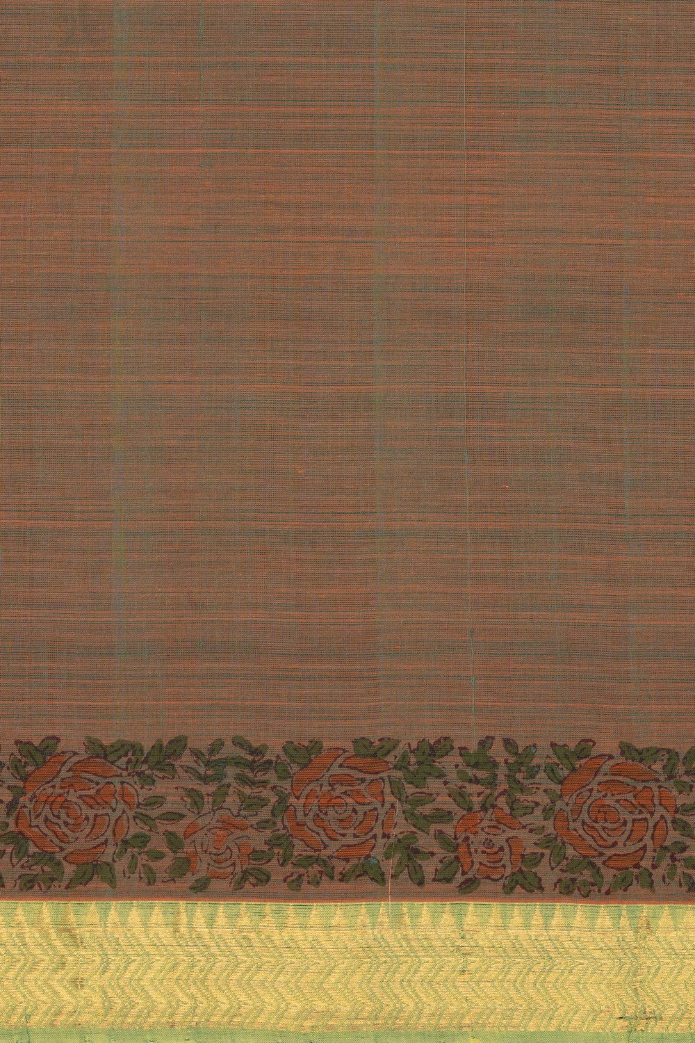 Image of Mangalagiri Cotton Green Saree