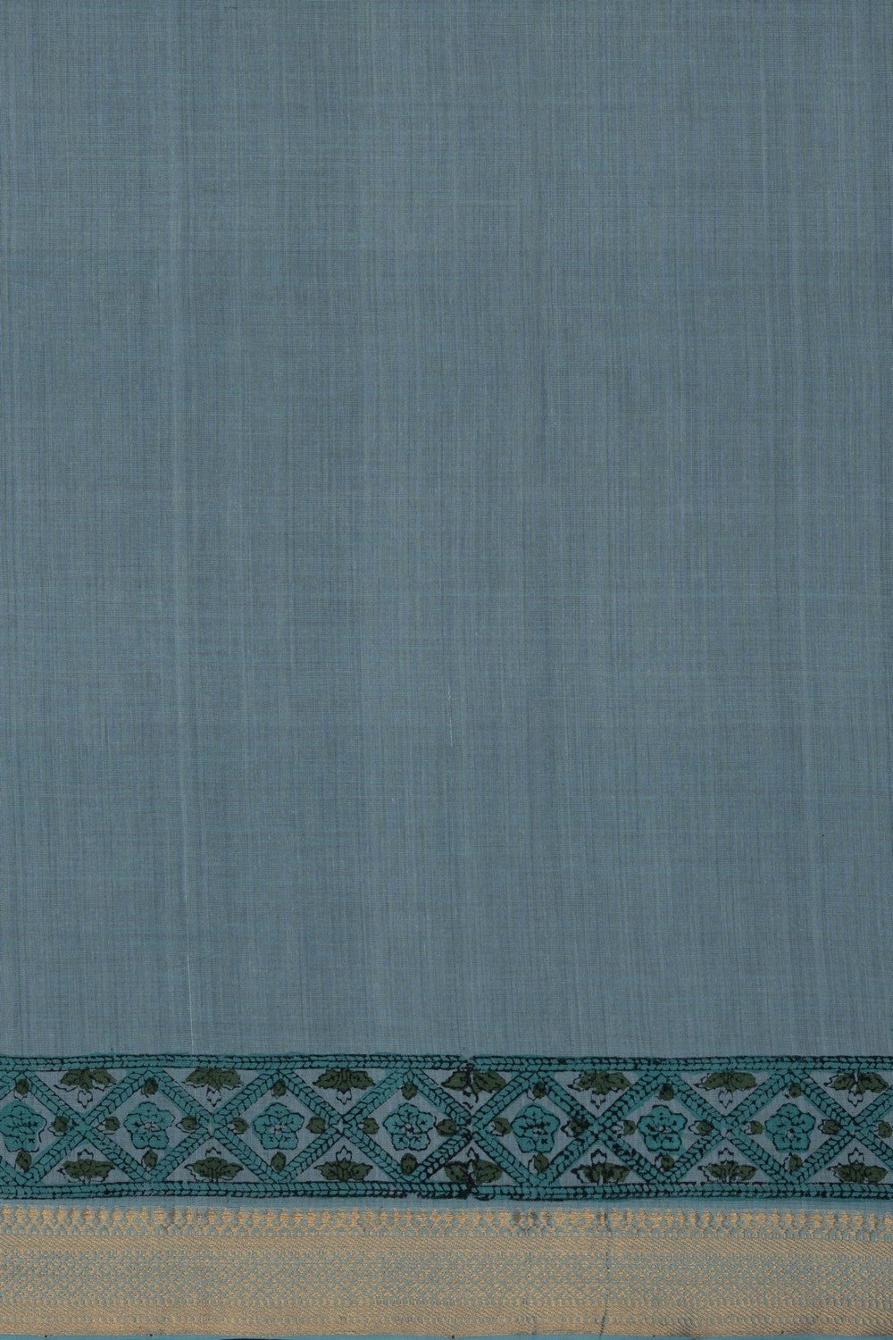 Image of Mangalagiri Cotton Sea Green Saree