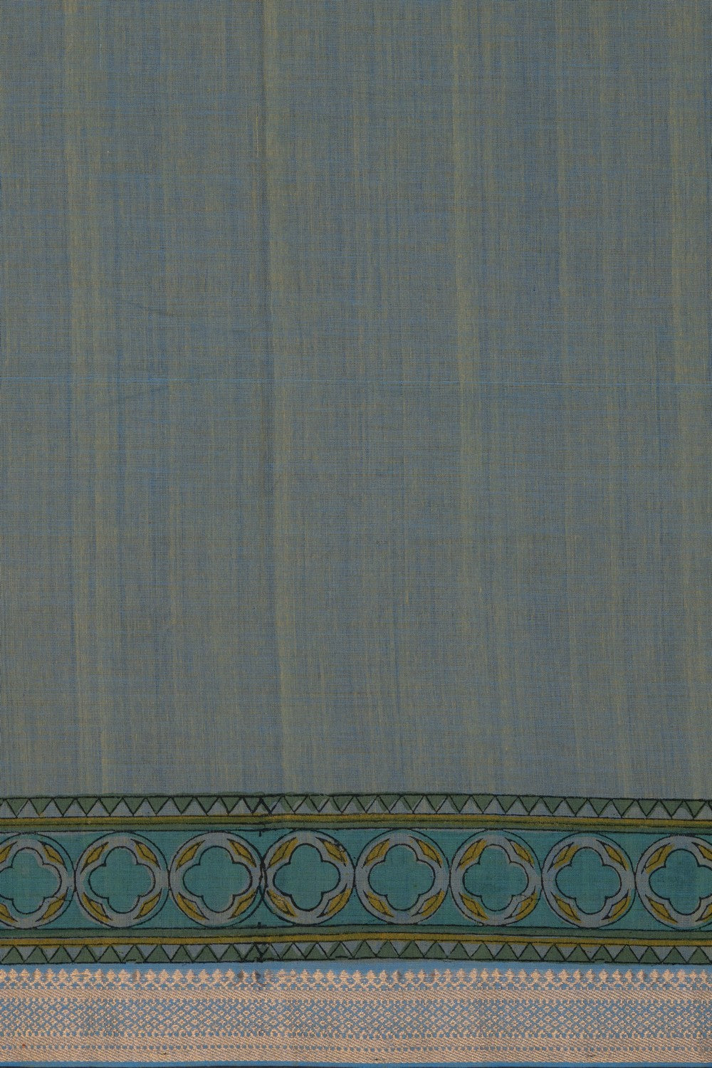 Image of Mangalagiri Cotton Green Saree