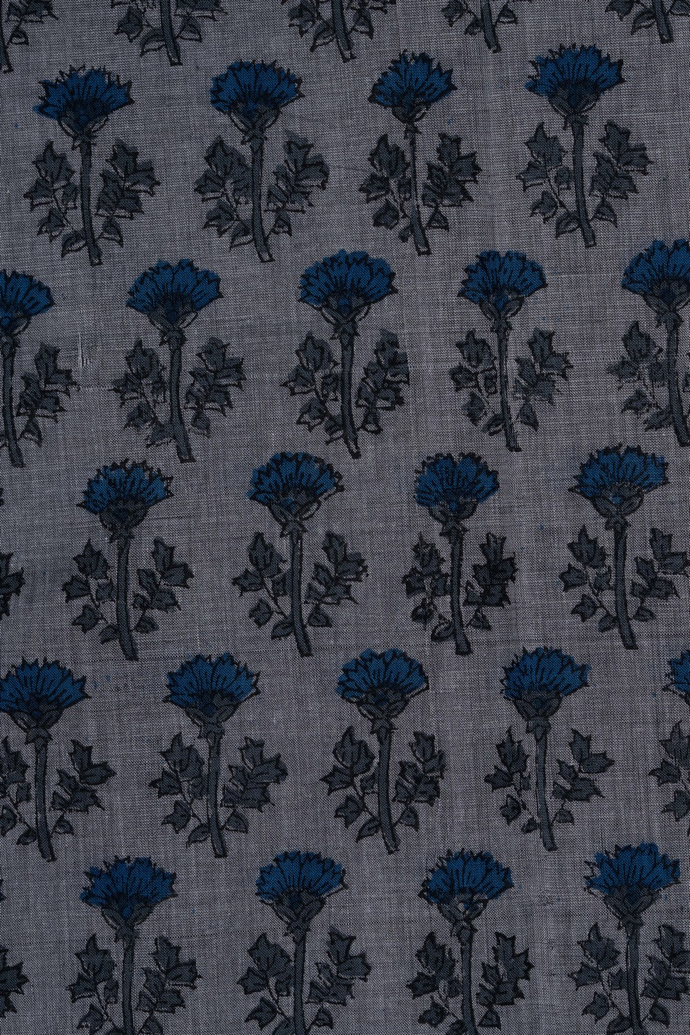 Image of Mangalagiri Cotton Grey Saree