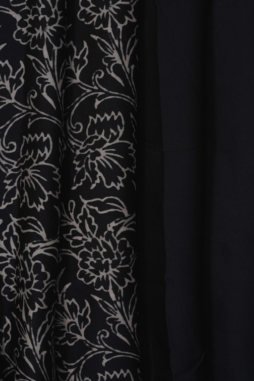 Image of A Black Satin Silk Saree