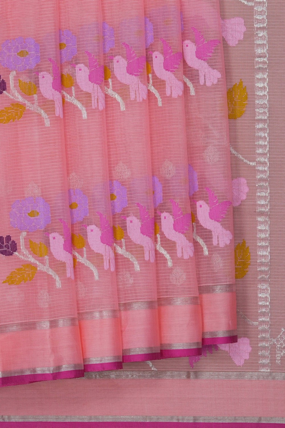 Image of Kota Silk Pink Saree