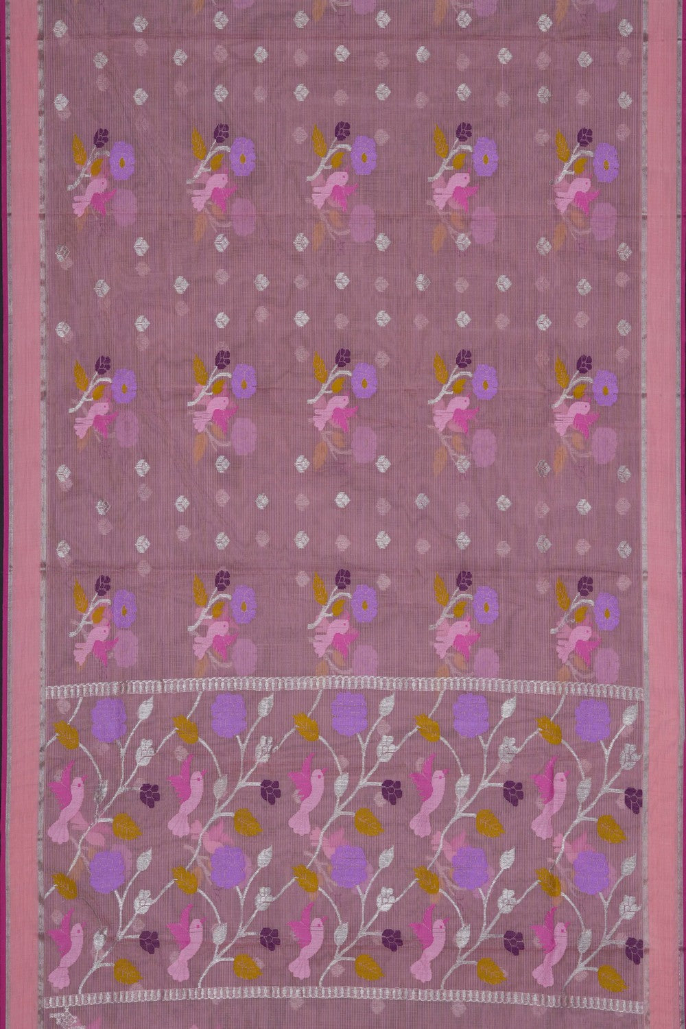 Image of Kota Silk Pink Saree