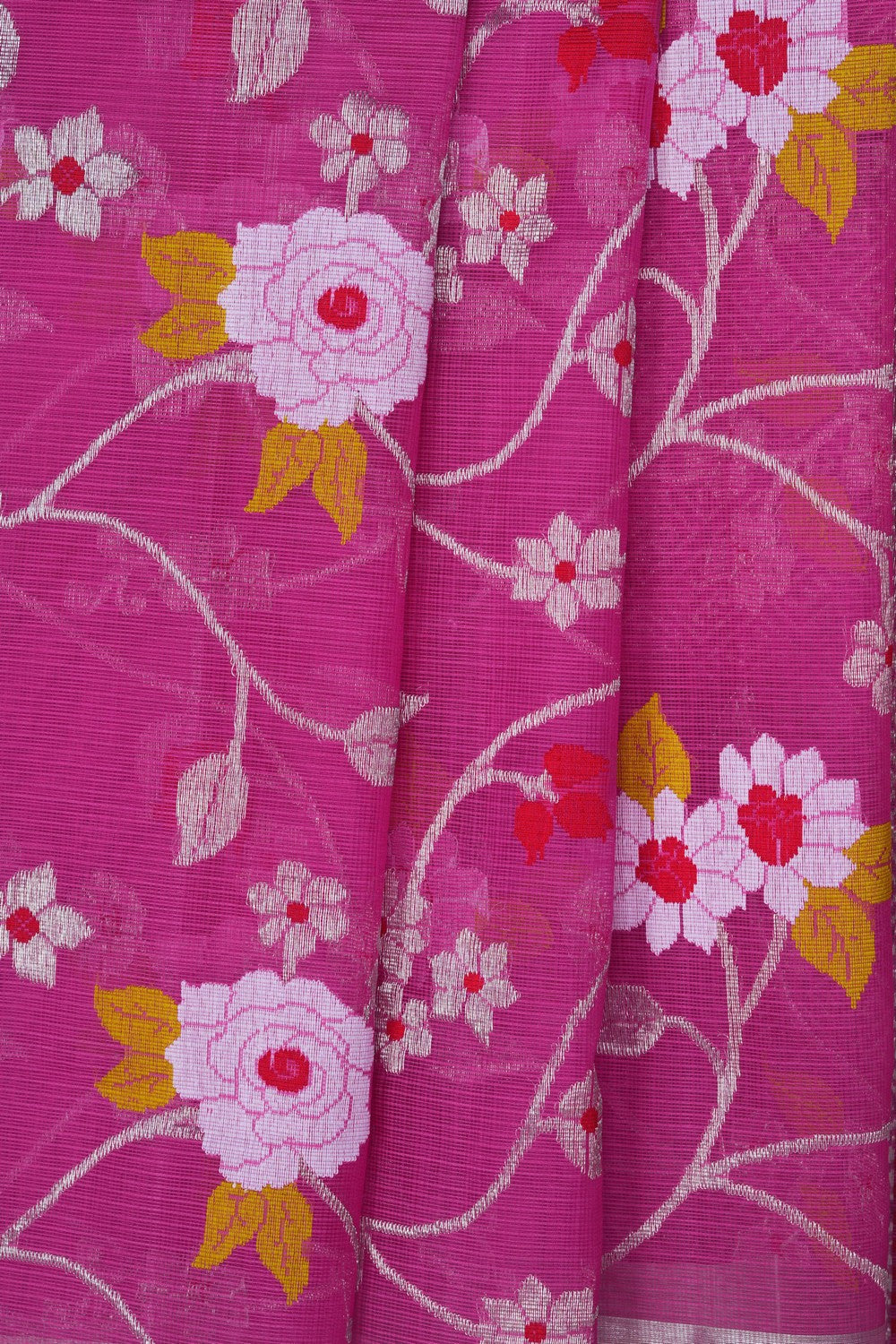 Image of Kota Silk Pink Saree