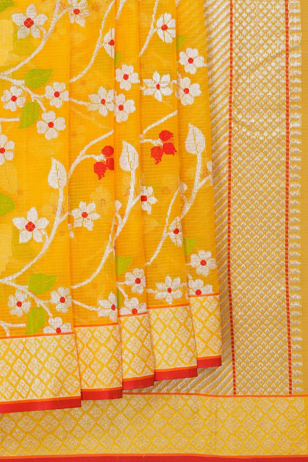 Image of Kota Silk Yellow Saree