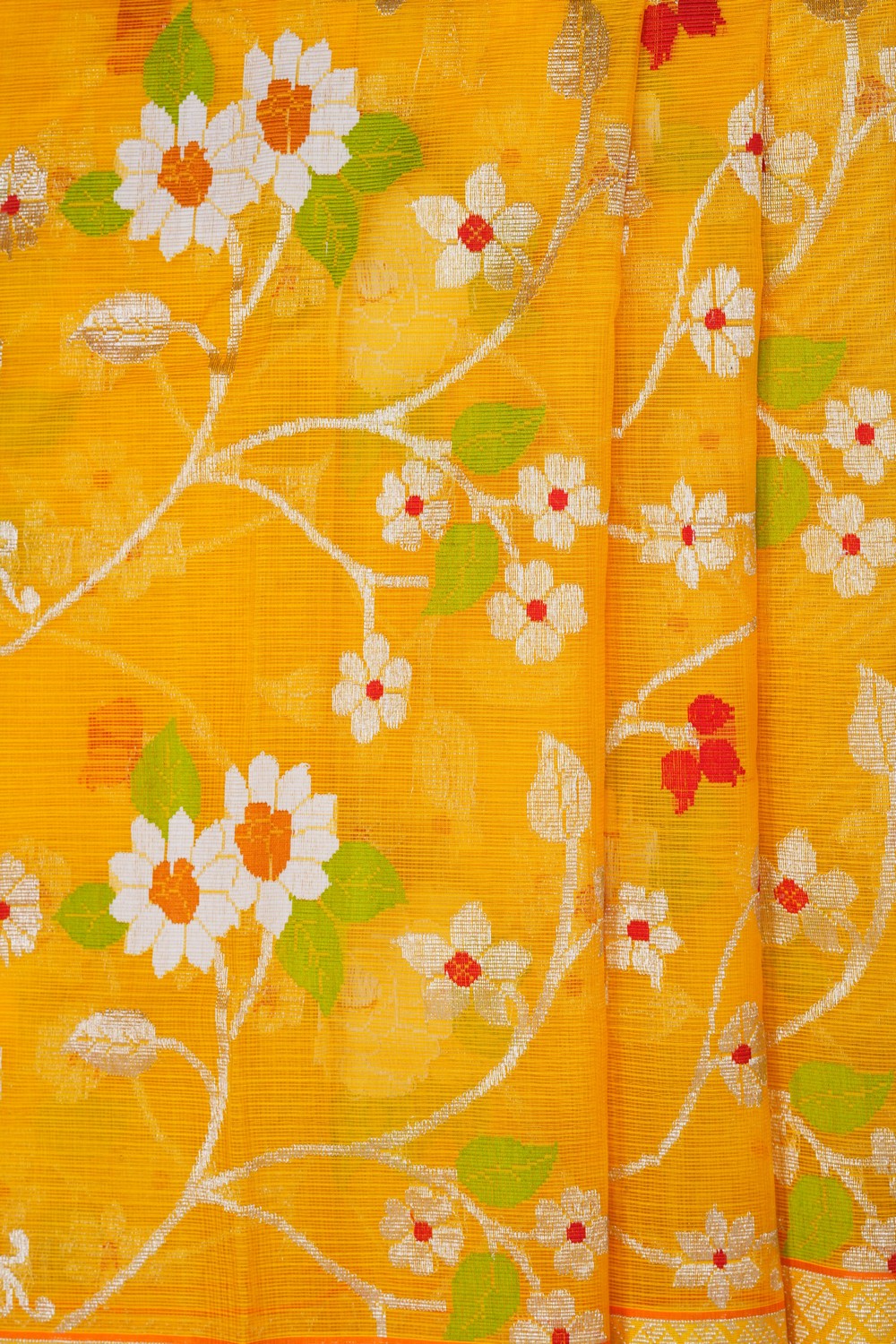 Image of Kota Silk Yellow Saree
