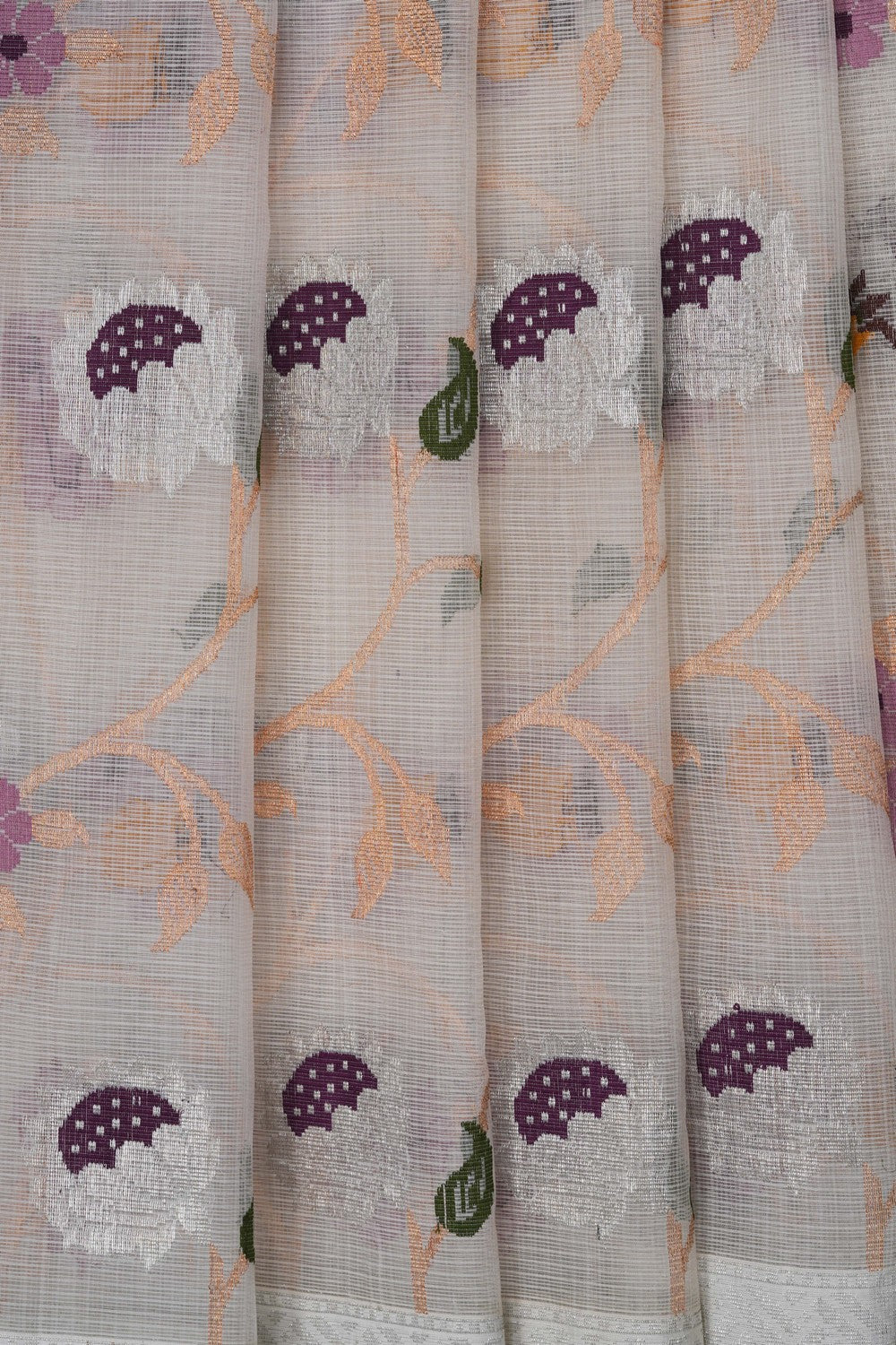 Image of Kota Silk White Saree