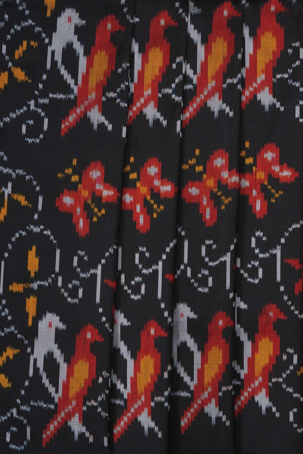 Image of Pochampally Ikat Silk Black Saree