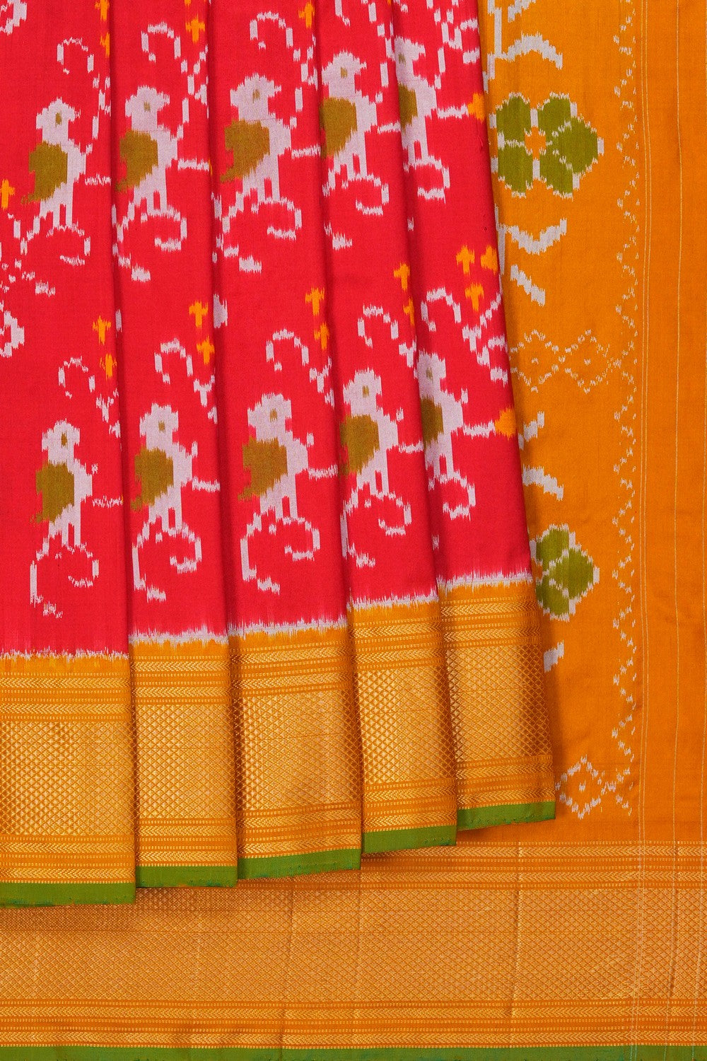 Image of Pochampally Ikat Silk Pink Saree