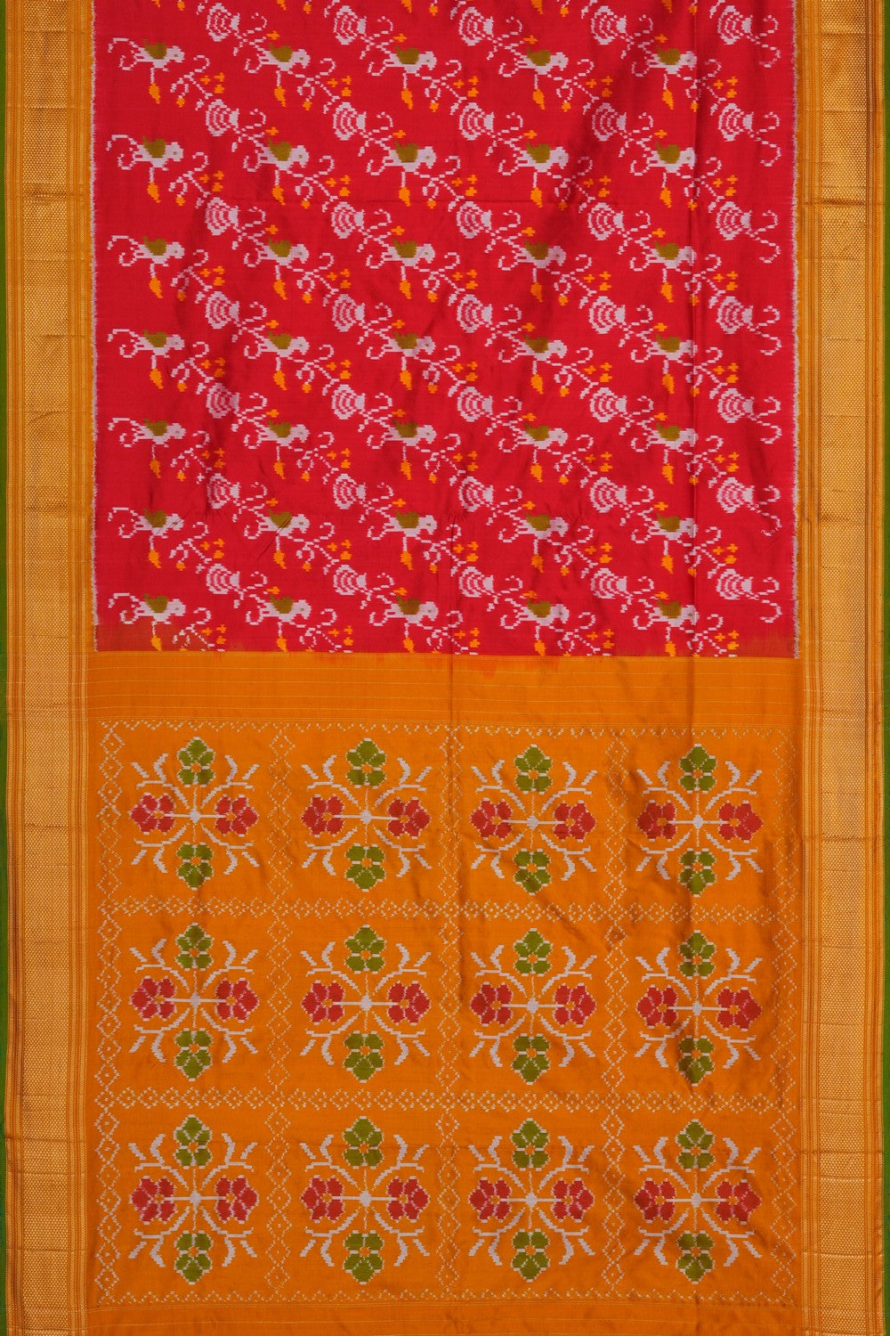 Image of Pochampally Ikat Silk Pink Saree
