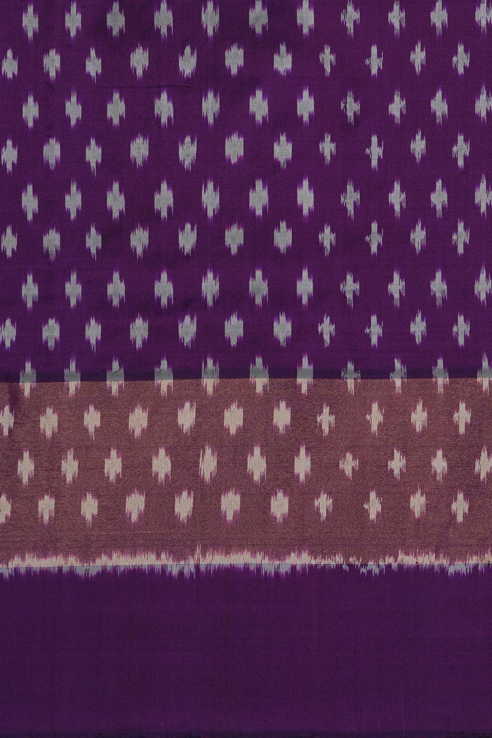 Image of Pochampally Ikat Silk Blue Saree