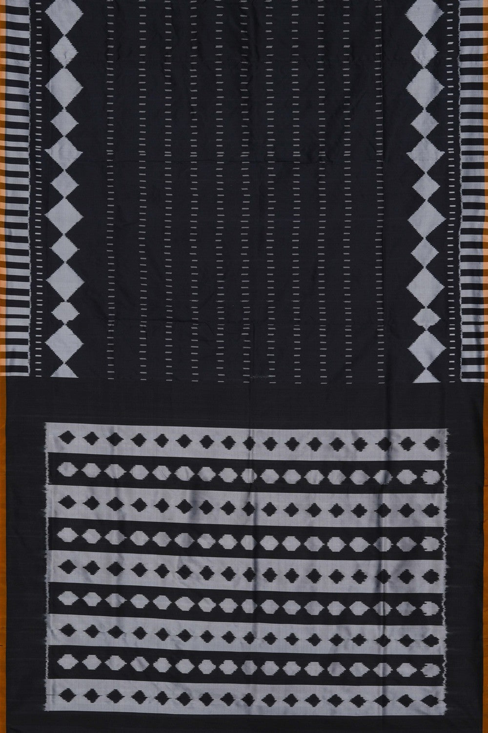 Image of Pochampally Ikat Silk Black Saree