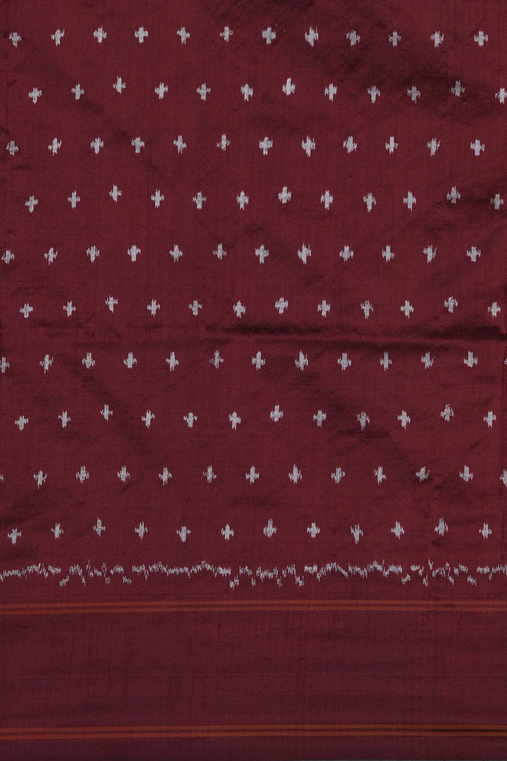 Image of Pochampally Ikat Silk Brown Saree