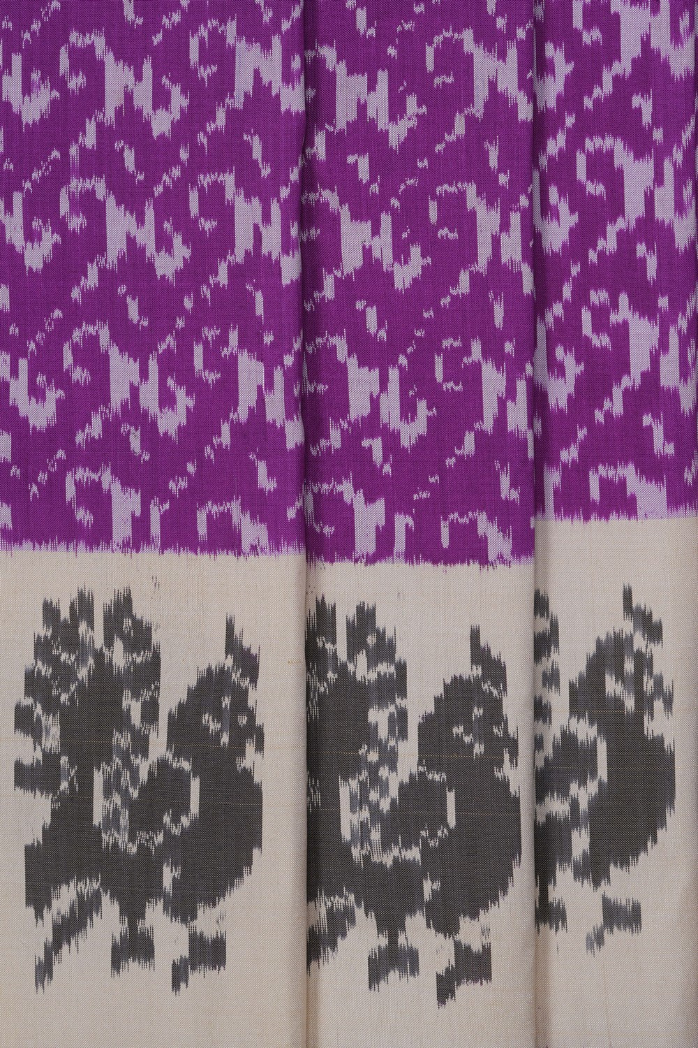 Image of Pochampally Ikat Silk Purple Saree