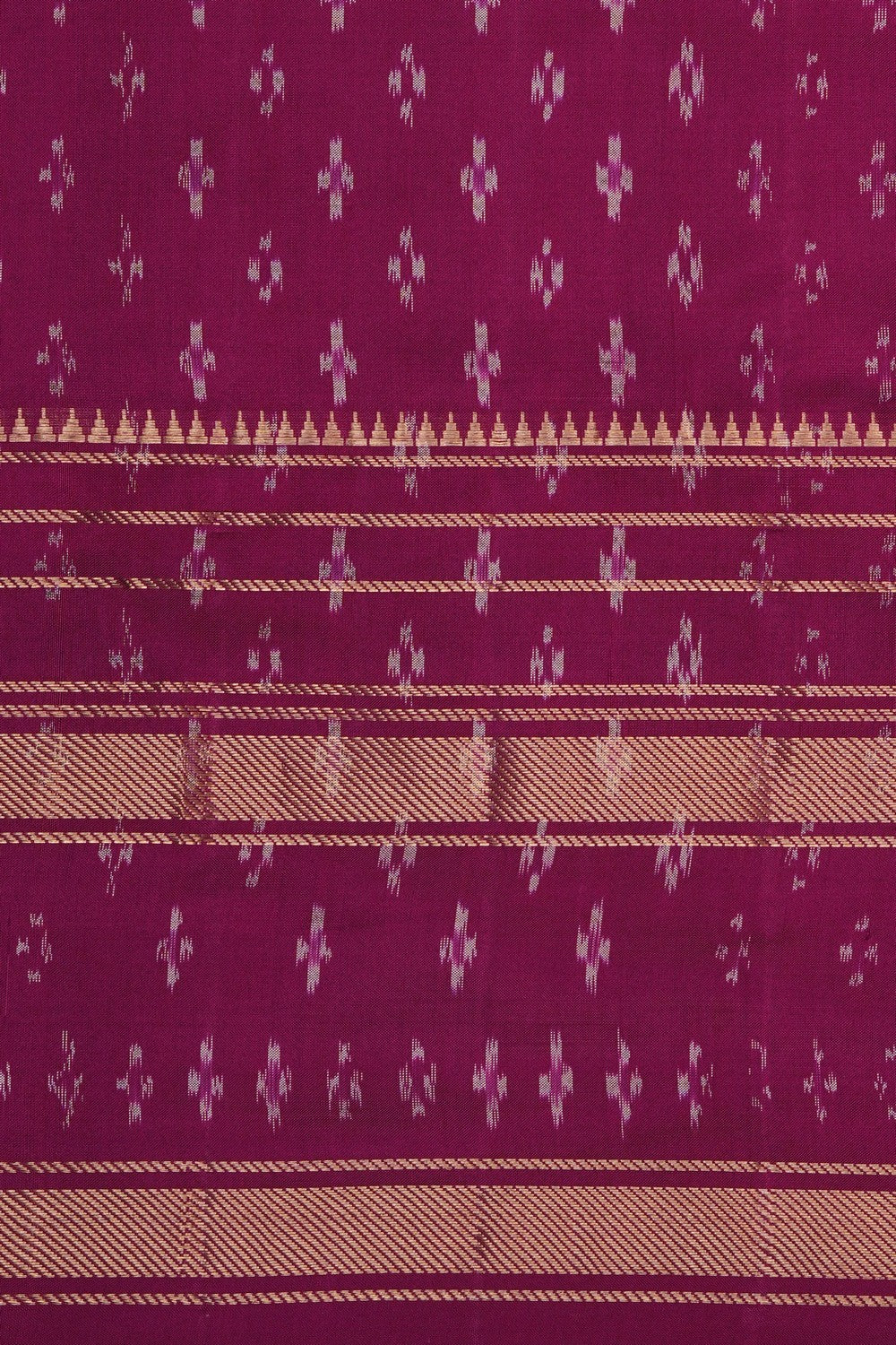 Image of Pochampally Ikat Silk Grey Saree