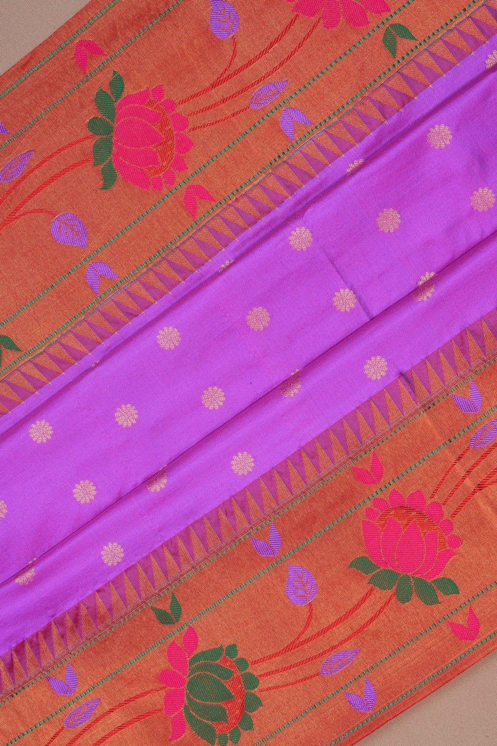 Image of Paithani Silk Purple Saree