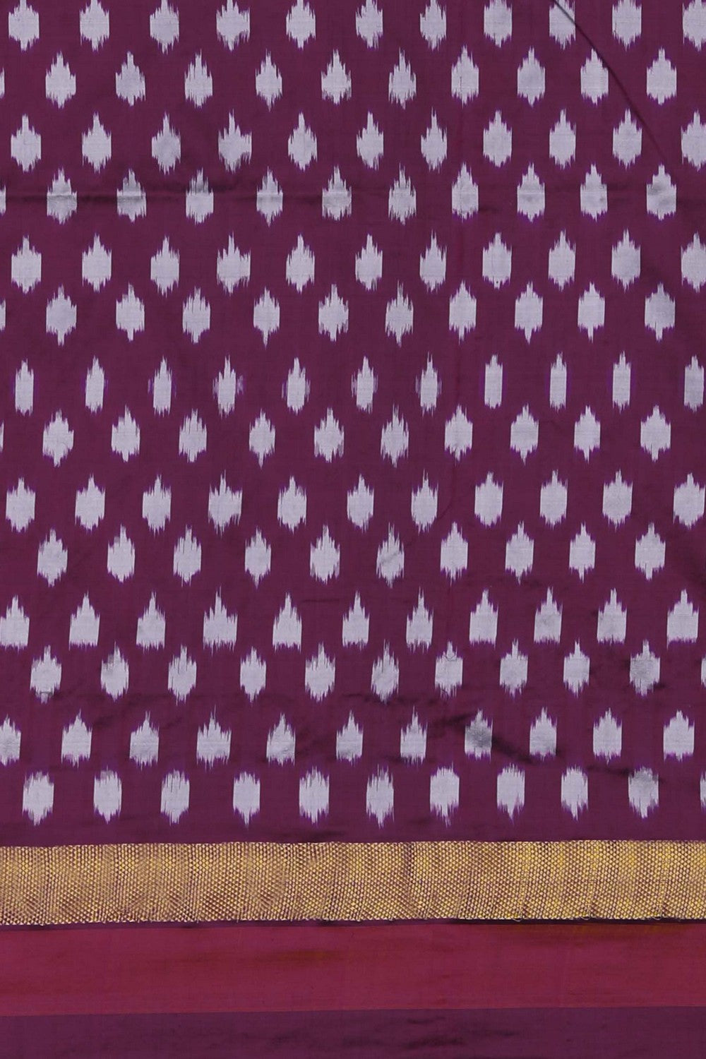 Image of Pochampally Ikat Silk Grey Saree