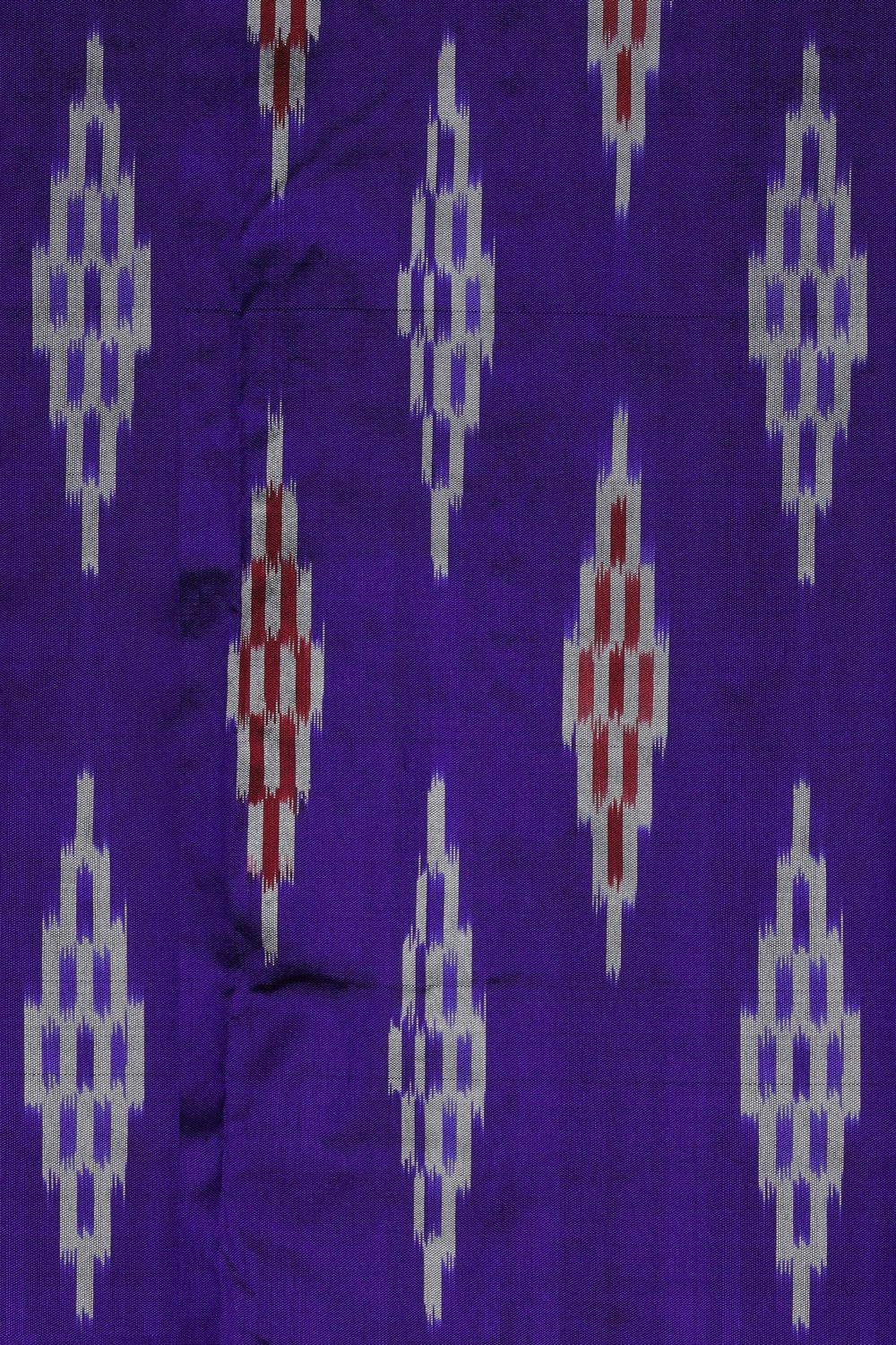 Image of Pochampally Ikat Silk Purple Saree