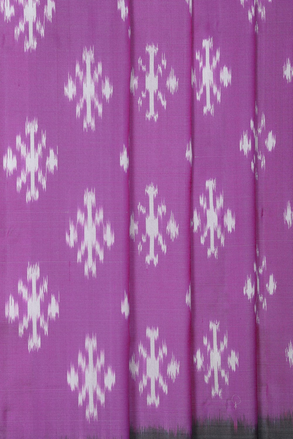 Image of Pochampally Ikat Silk Lavender Purple Saree