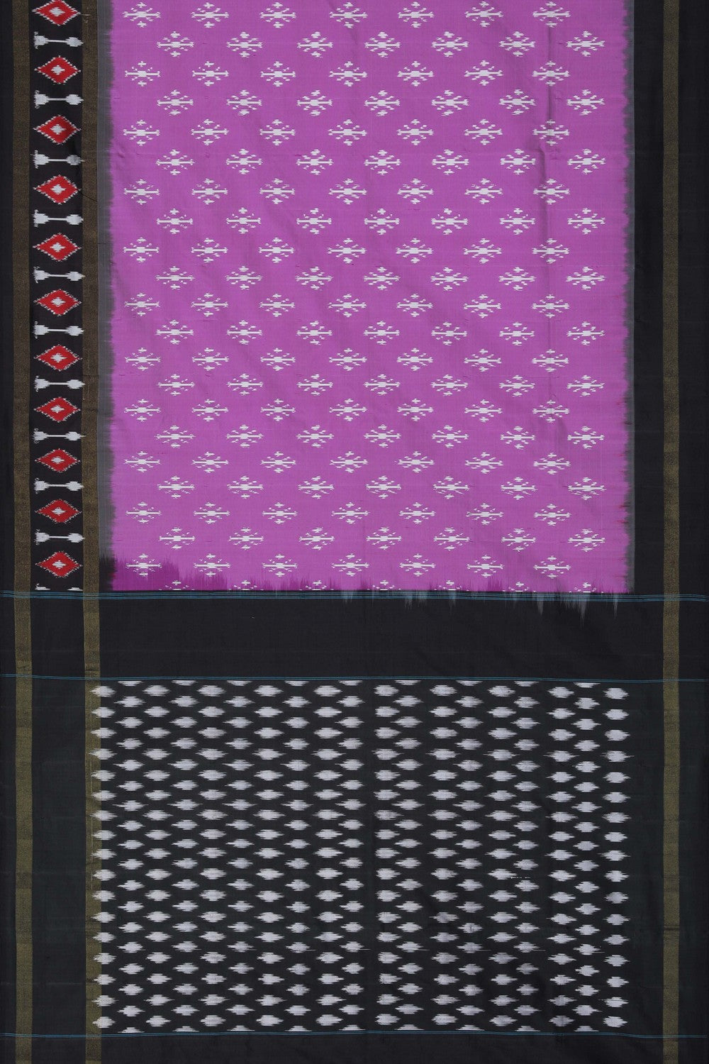 Image of Pochampally Ikat Silk Lavender Purple Saree
