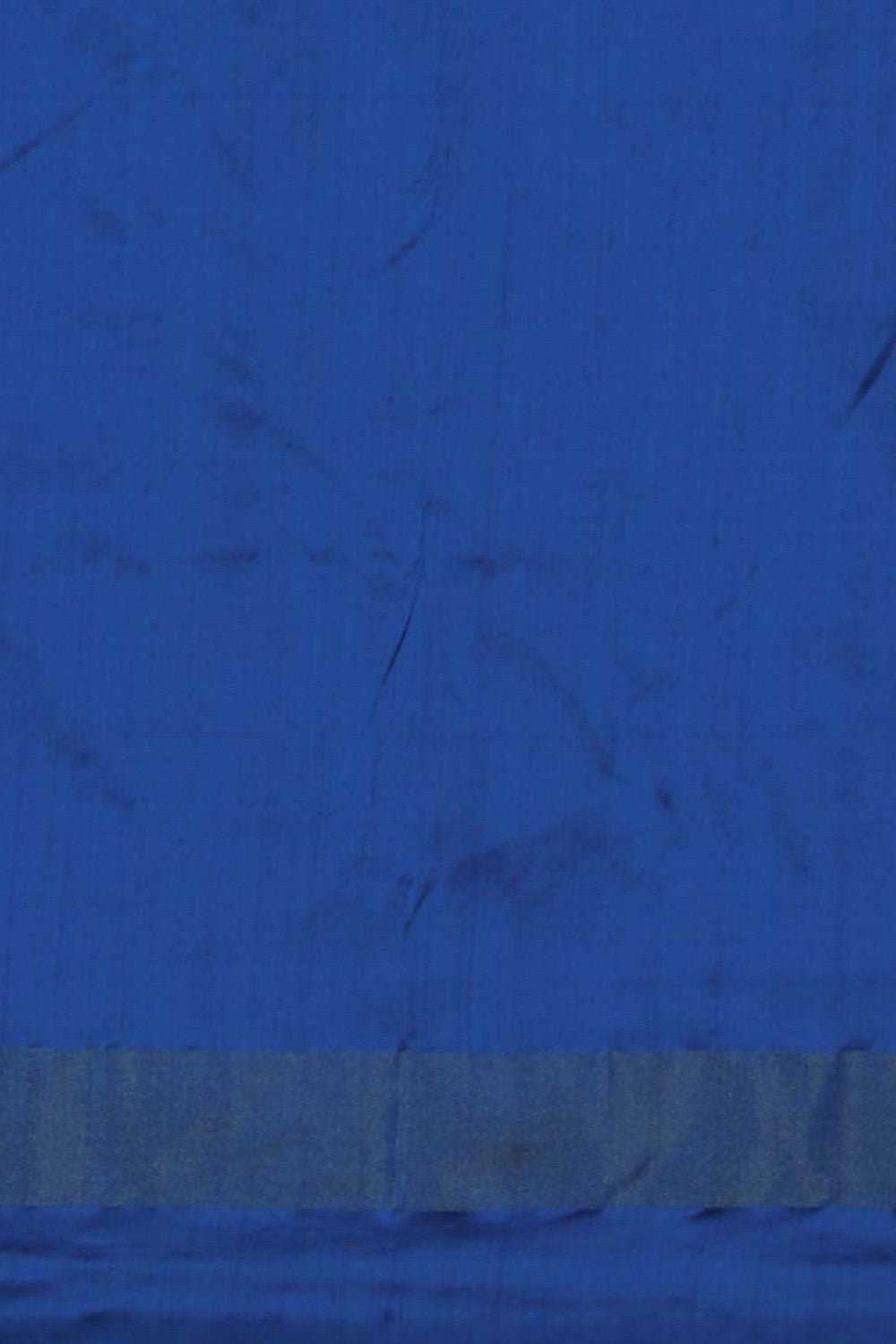 Image of Pochampally Ikat Silk Royal Blue Saree
