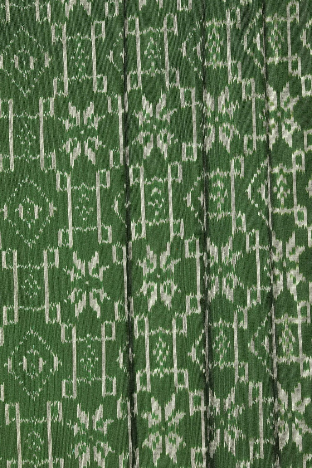 Image of Pochampally Ikat Silk Green Saree