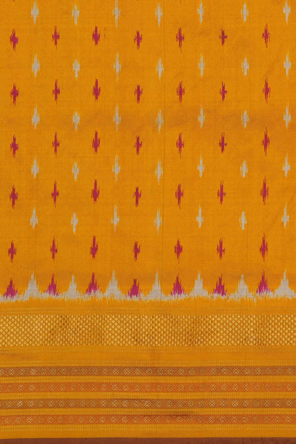 Image of Pochampally Ikat Silk Royal Blue Saree