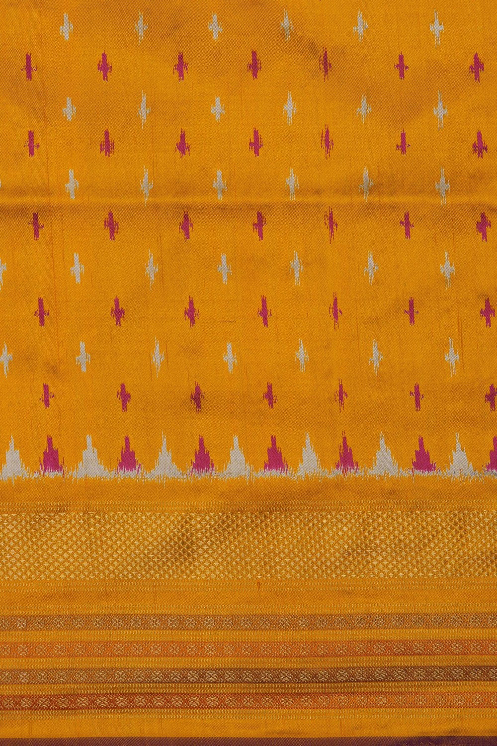 Image of Pochampally Ikat Silk Purple Saree