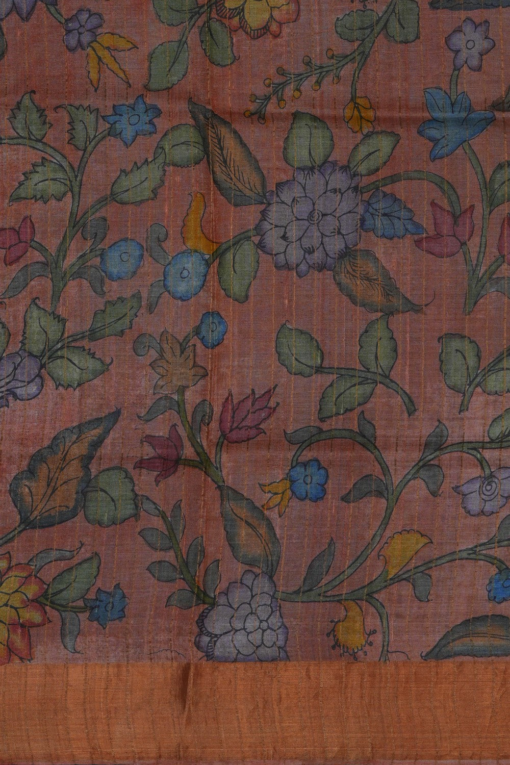 Image of Kalamkari Painting Beige Saree