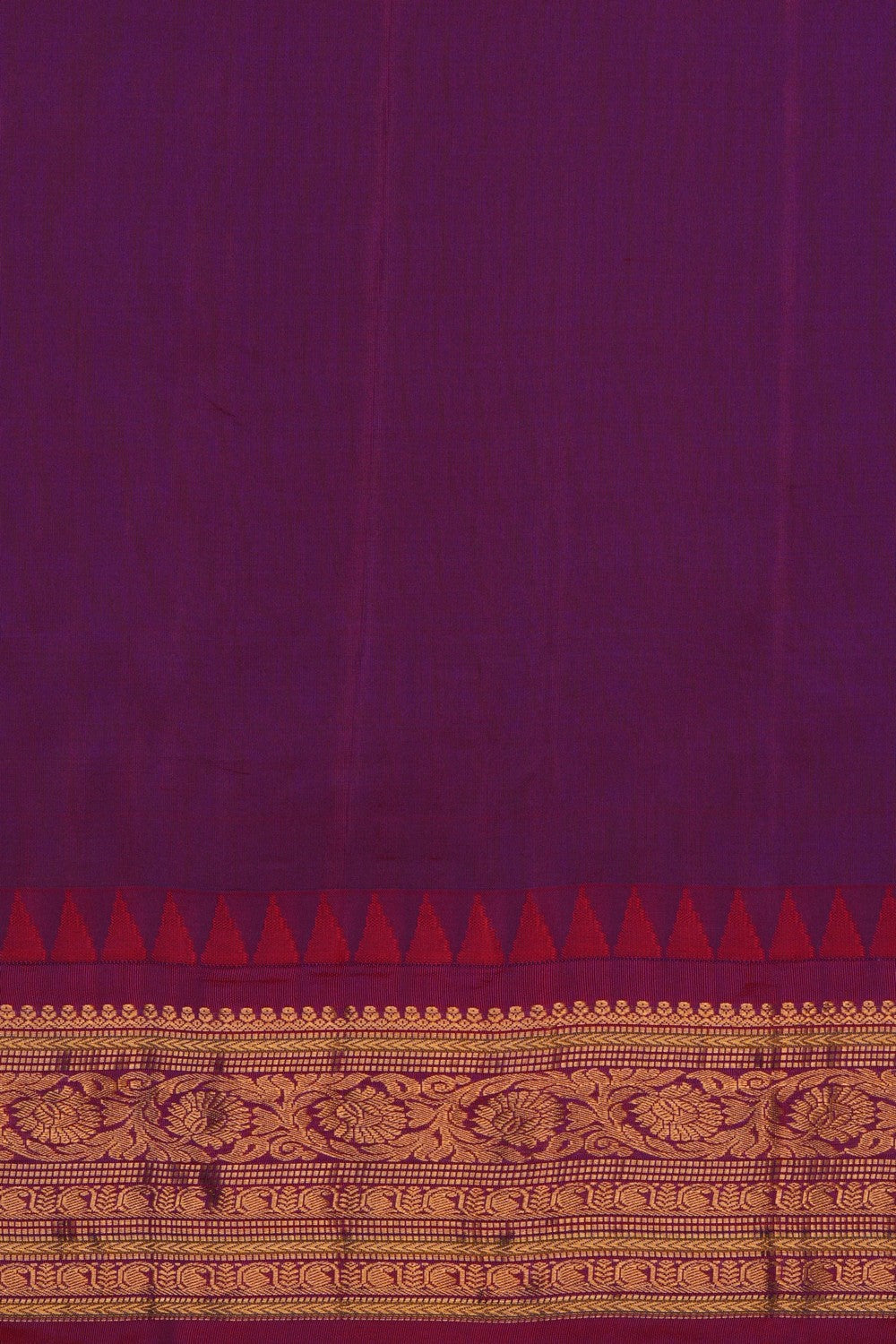 Image of Gadwal Silk Kattam Off-White Saree