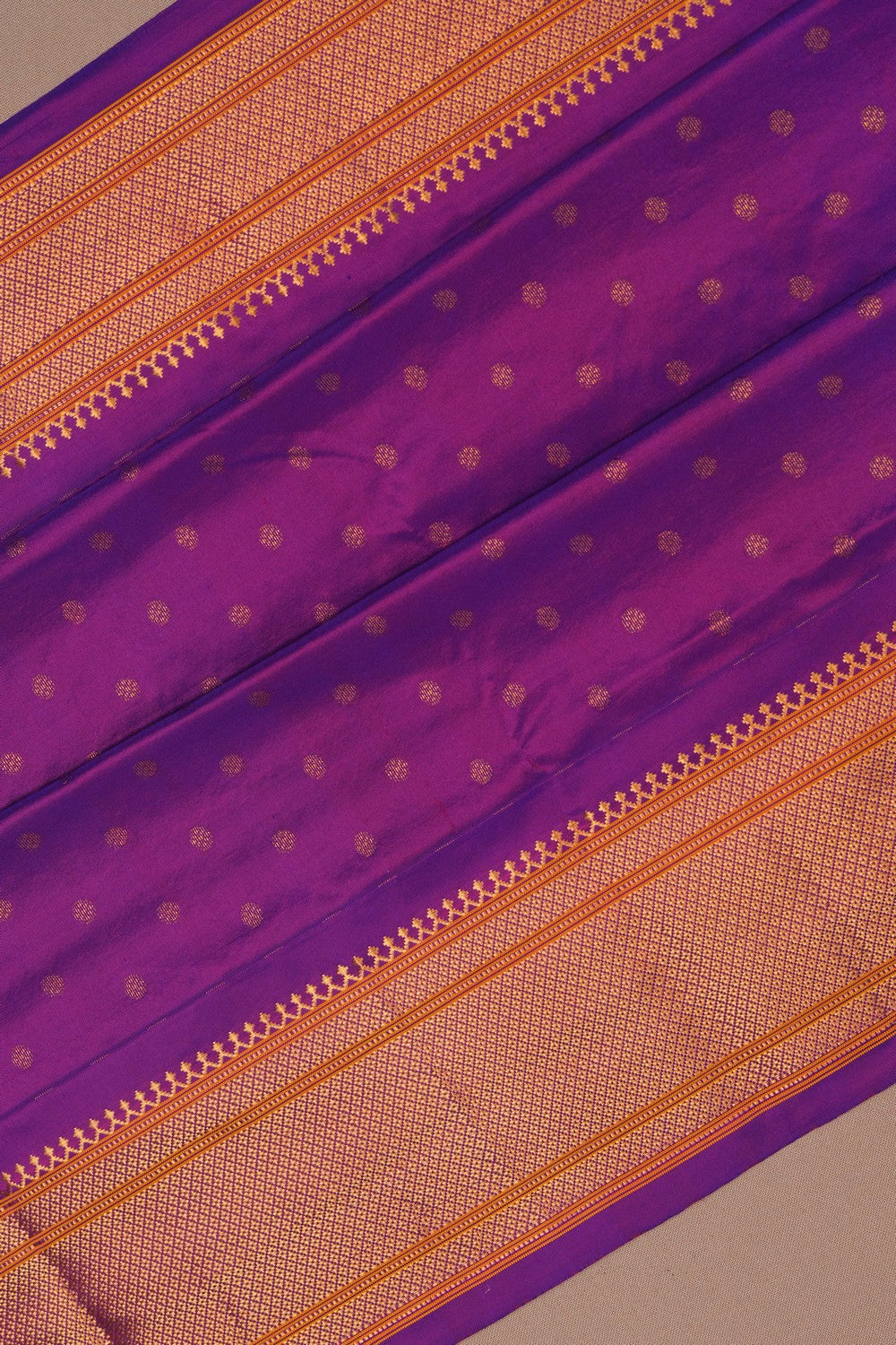 Image of Gadwal Silk Purple Saree