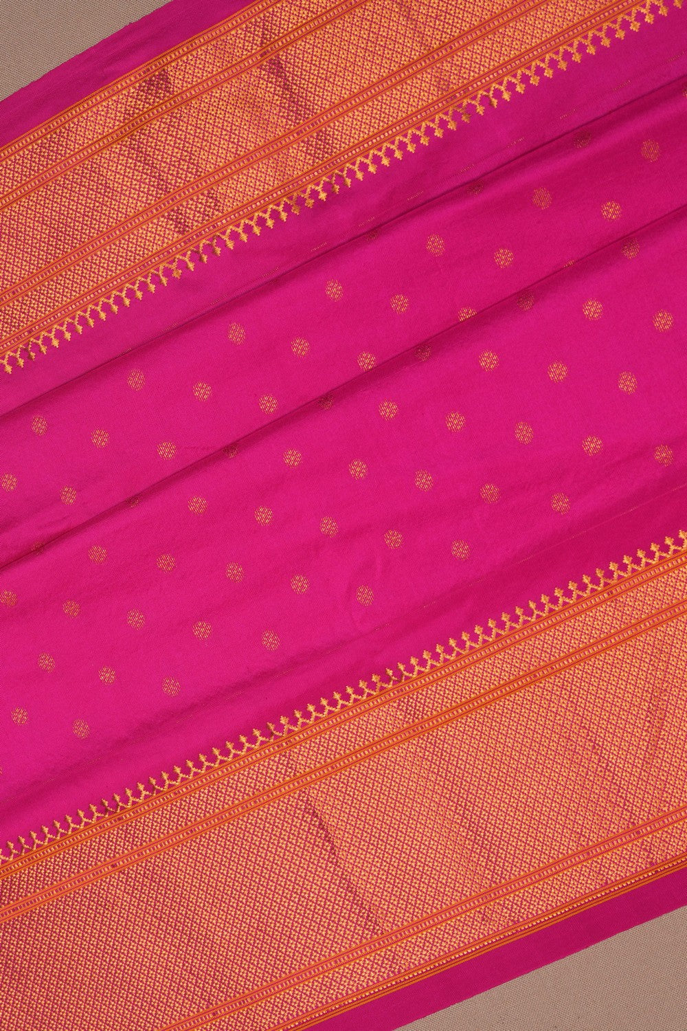 Image of Gadwal Silk Pink Saree
