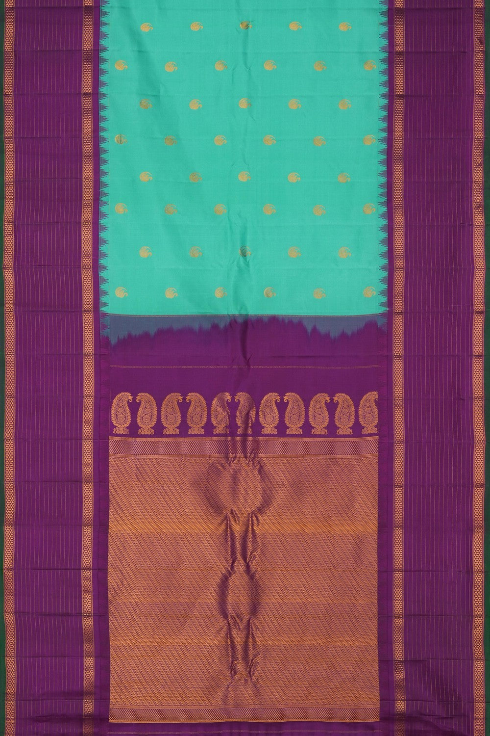 Image of Gadwal Silk Green Saree