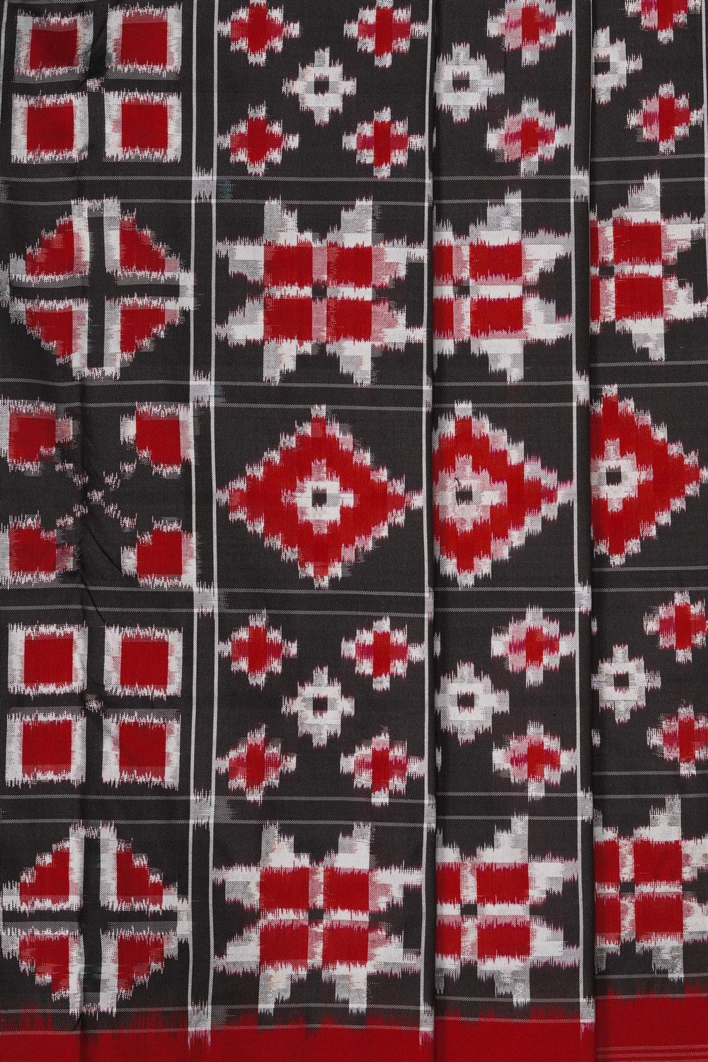 Image of Pochampally Ikat Silk Black Saree