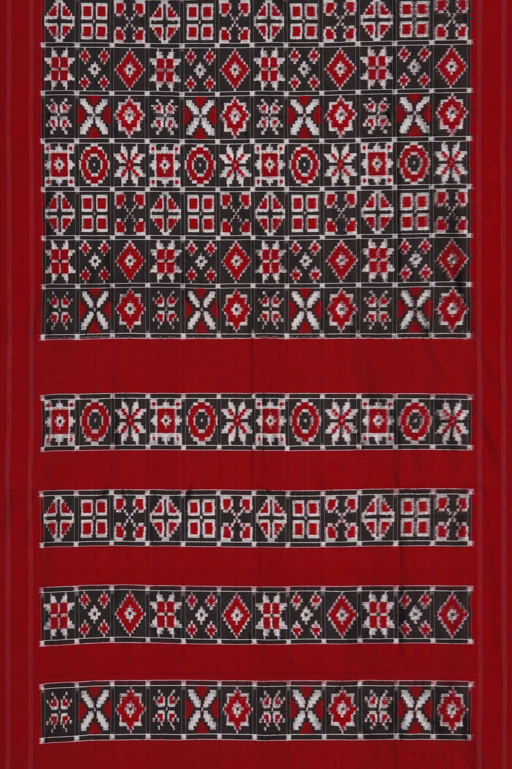 Image of Pochampally Ikat Silk Black Saree