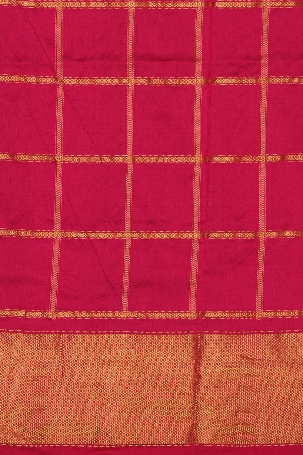 Image of Pochampally Ikat Silk Off-White Saree