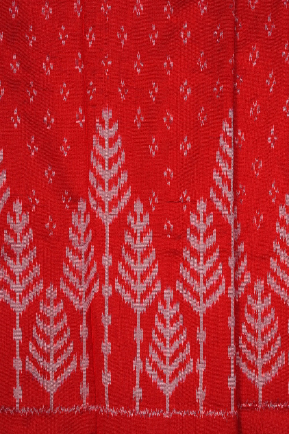 Image of Pochampally Ikat Silk Red Saree