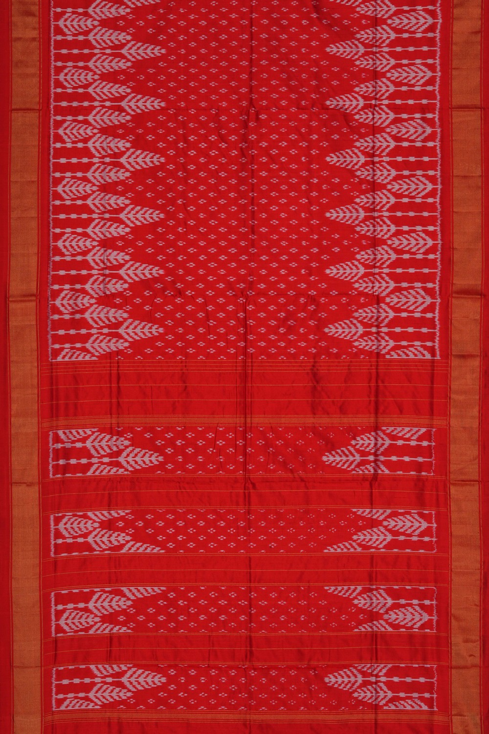 Image of Pochampally Ikat Silk Red Saree
