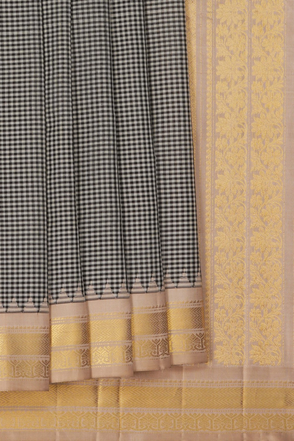 Image of Gadwal Silk Grey Saree