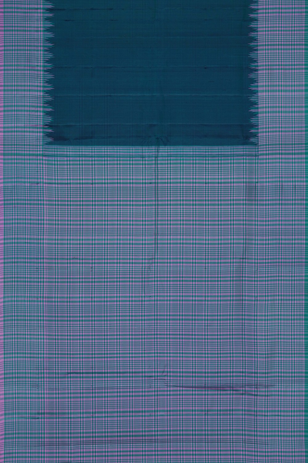 Image of Gadwal Silk Teal Blue Saree