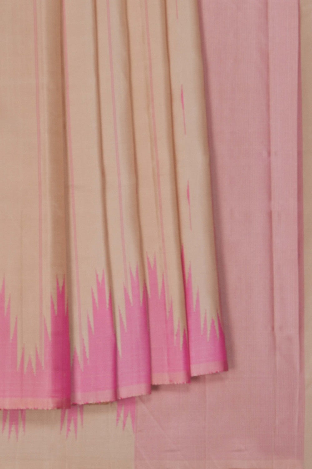 Image of Gadwal Silk Beige Saree